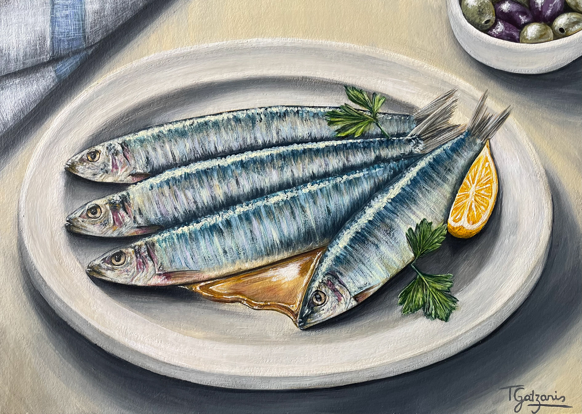 A Seat at the Table — acrylic still life painting