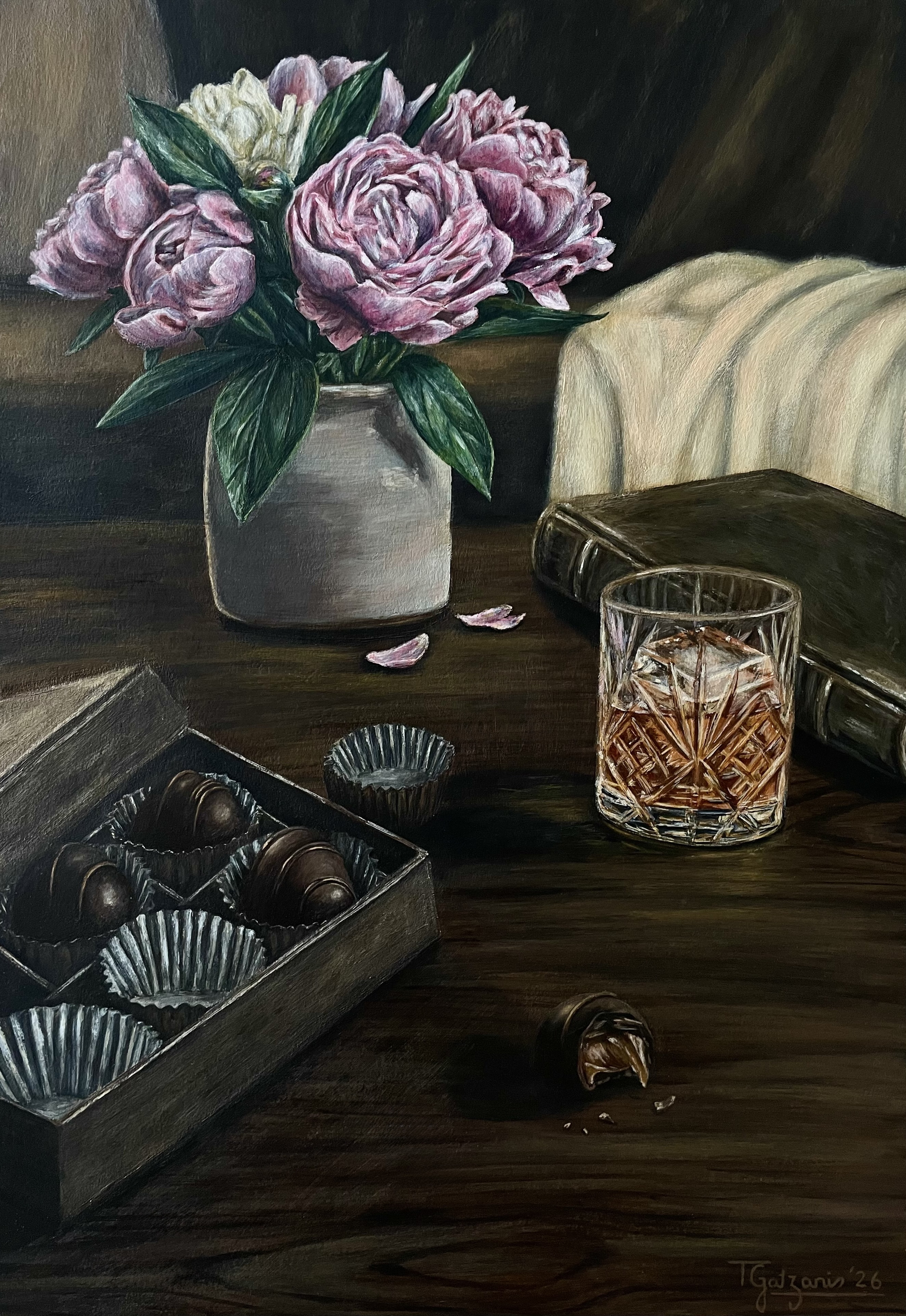 Simple Pleasures — acrylic still life painting